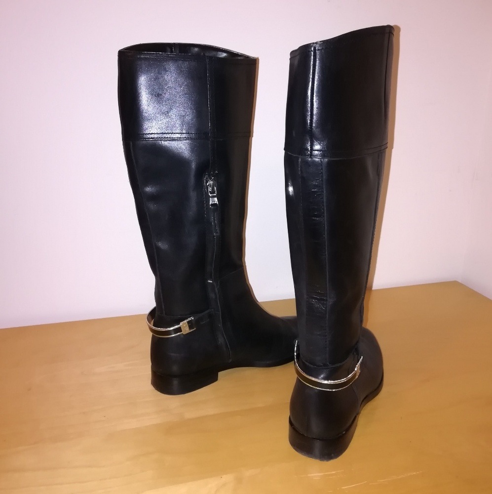 Ralph Lauren black leather boots - Picture 2 of 8
